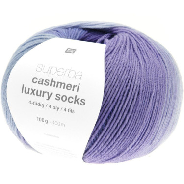 Rico superba cashmeri luxury socks 4-fädig 029 violett