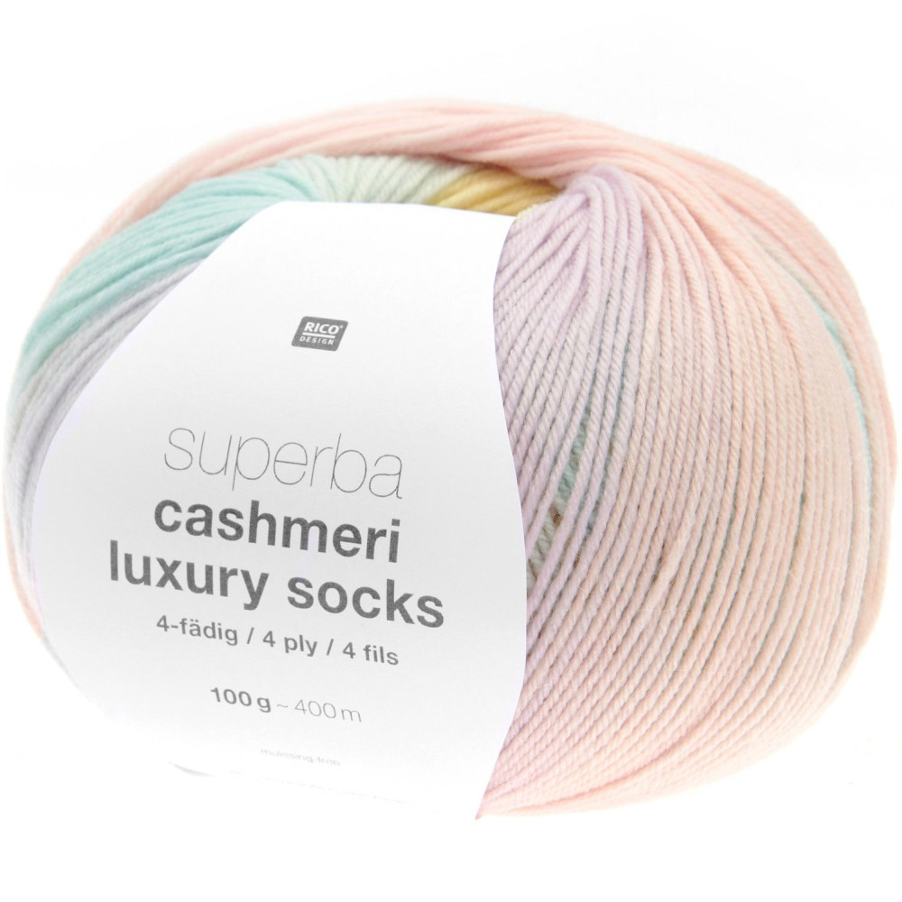 Rico superba cashmeri luxury socks 4-fädig 032 marshmallow